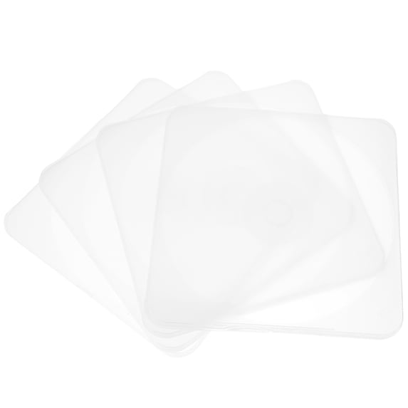 Pungan CD Boxes 4pcs Plastic CD Case Transparent DVD Storage Case CD Holder CD Storage Holder,5.04"X5.04"X0.16"