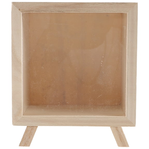 Pungan Wooden Bank Jar with Shadow Box Design, Money Storage Container for Kids and Adults, 5.51" x 4.72" x 3.15"