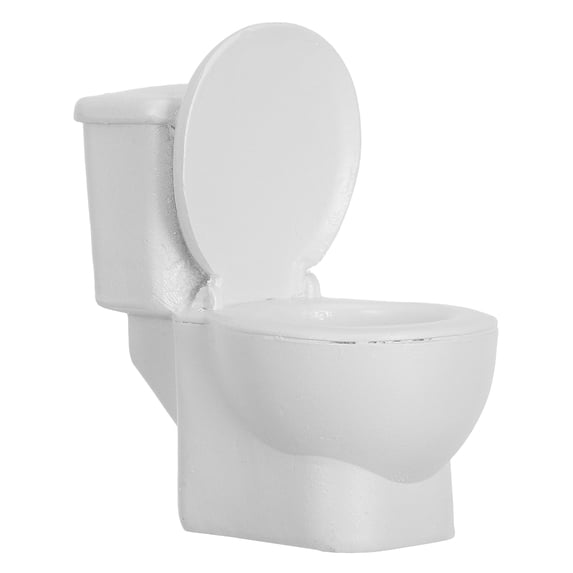 Pungan Commode Decor Dollhouse Toilet Mini Commode Model Bathroom Furniture Cake Topper Decor,3.15"X1.97"X3.54"