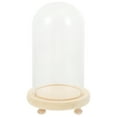 thumbnail image 1 of Pungan Desktop Decor Clear Glass Cloche Dome with Base for Display and Decoration(8.27"X4.72"X3.94"), 1 of 10
