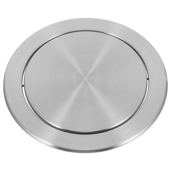 WRISTBIQUE Countertop Trash Can Lid Silver 430 Stainless Steel 1Set