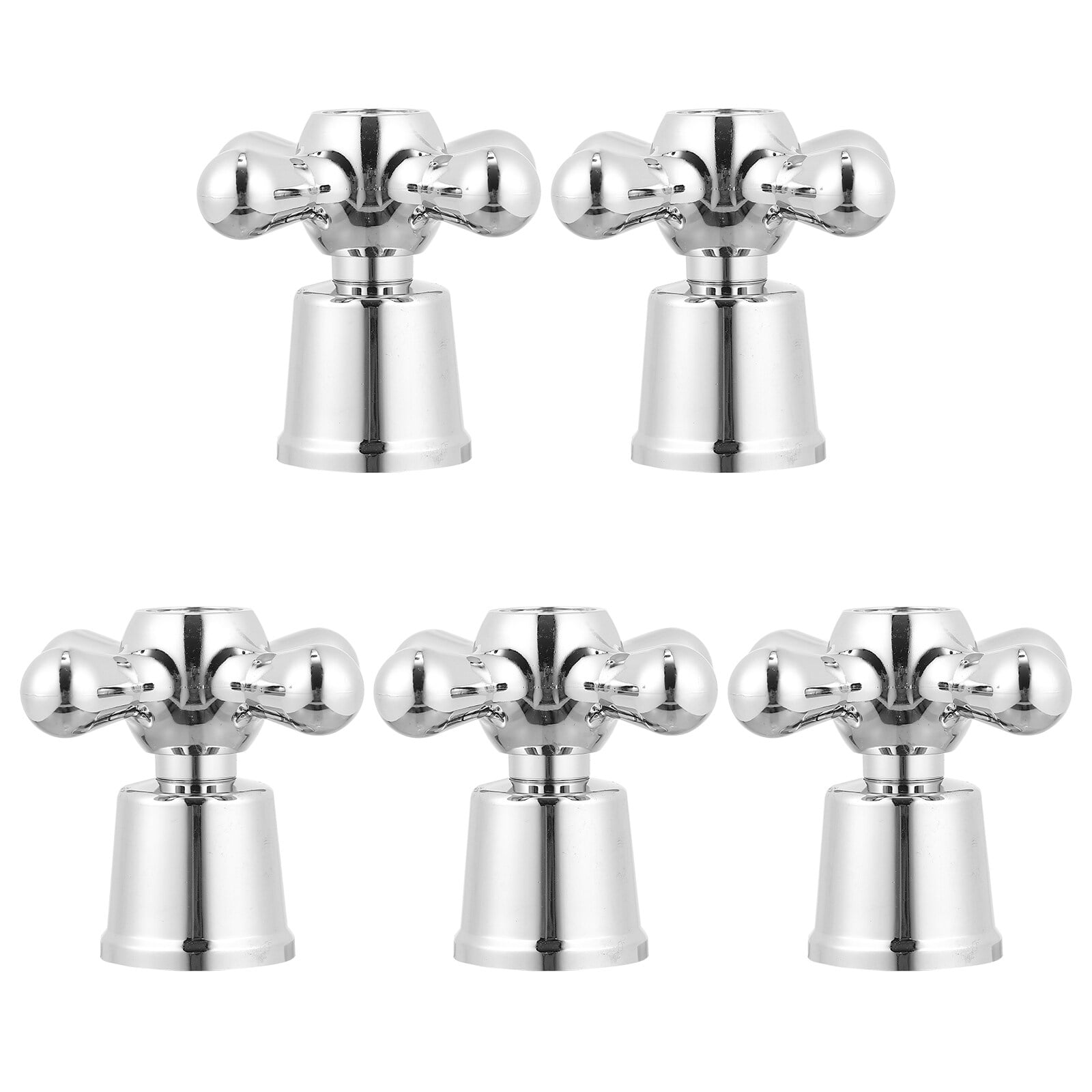 Pungan Faucet Knob Handle 5Pcs Cross-Arm Faucet Handle Universal Replacement Hot Cold Tap,2.56"X2.56"X2.17"