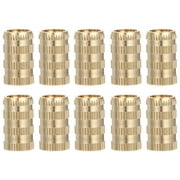 Pungan Female Thread Nut Brass Threaded Inserts for 3D Printing and Projects (10pcs),0.39"X0.39"X0.79"