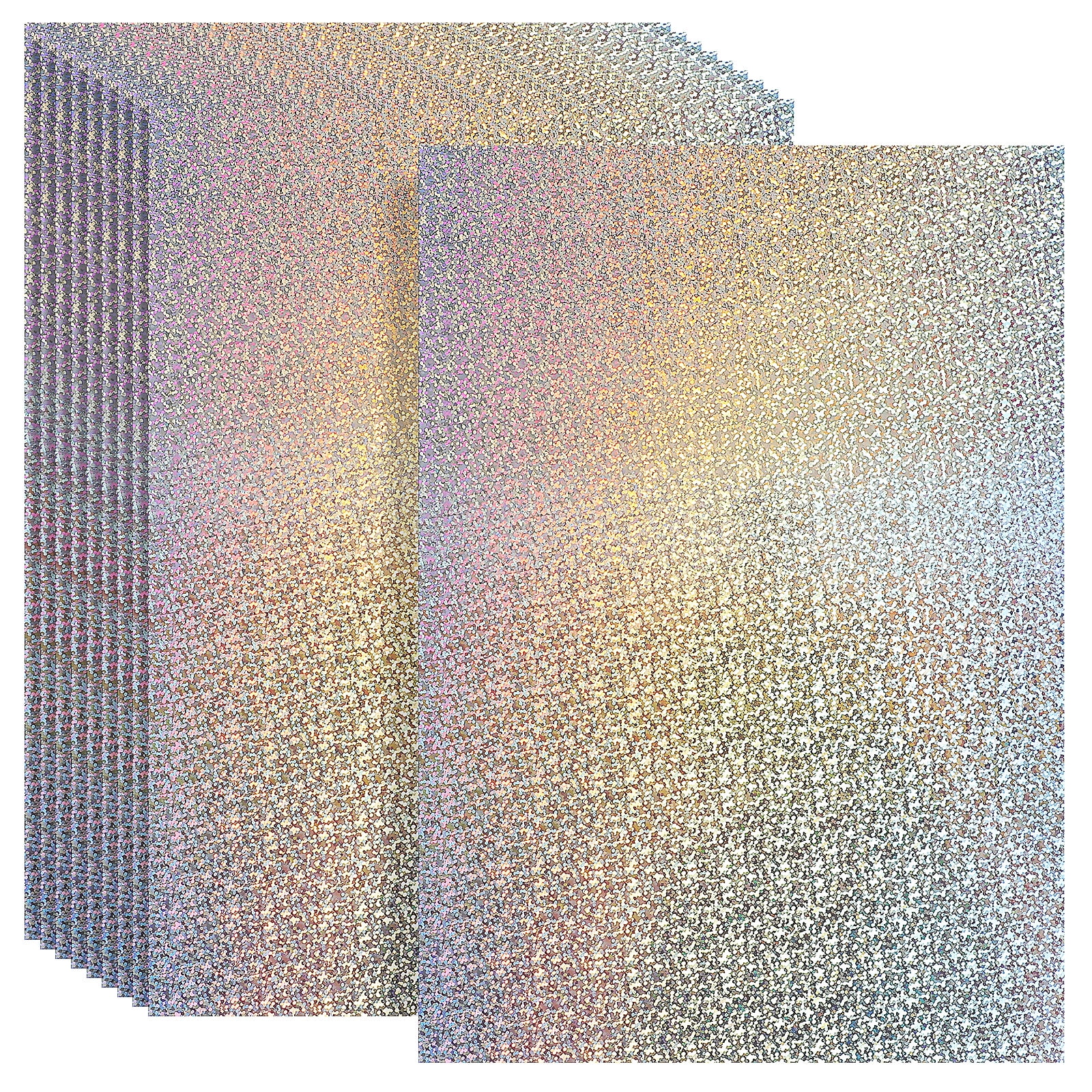 Pungan Glitter Paper 10 Sheets Glitter Paper Holographic Cardstock ...