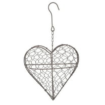Pungan Iron Hanging Planter Metal Heart-Shaped Indoor Hanging Planter Decoration,14.37"X7.87"X2.76"