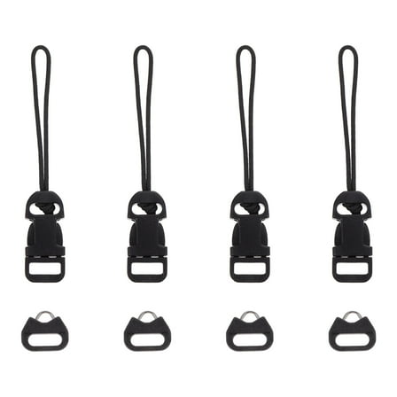 WRISTBIQUE Triangular Camera Strap Buckles Black 8 Pcs