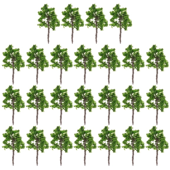 Pungan Mini tree set 25pcs Green Miniature Landscape Trees for DIY Crafts and Model Building.,2.36"X1.18"X1.18"