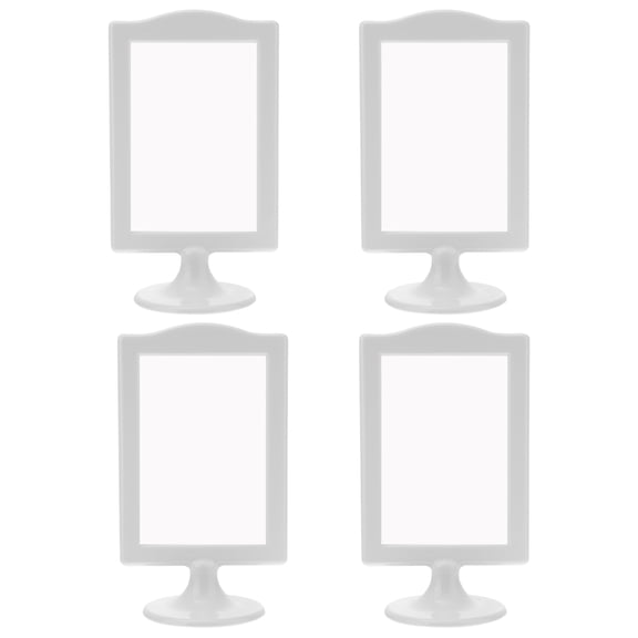 WRISTBIQUE 4-Pack Double-Sided Plastic Desk Photo Frames for Office and Home Display, Perfect Gift for Friends