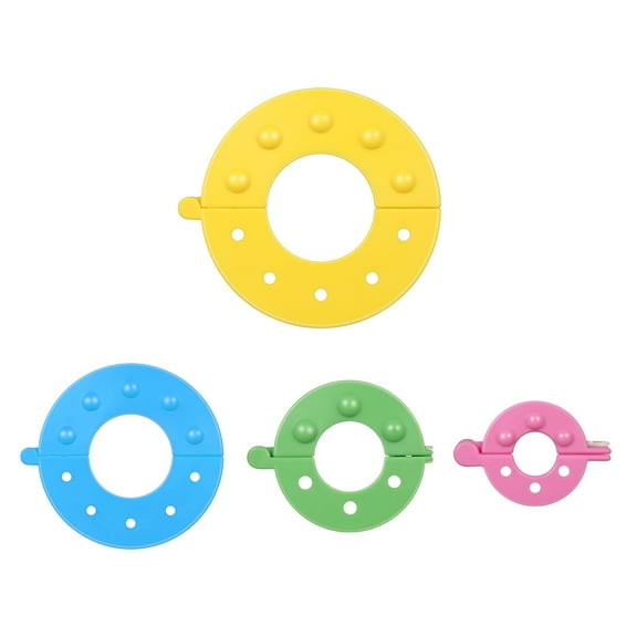 ELAYARD Fluff Maker Set 4 Sizes Craft Tool Easy to Use Assorted Colors 8 Pieces for Kids and Adults