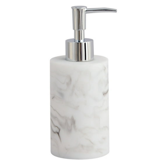 Pungan Pump Bottle Bathroom Kitchen Countertop Marble Lotion Bottle Resin Shampoo Dispenser,6.77"X2.76"X2.76"