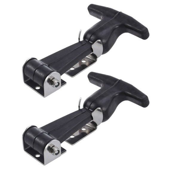 Pungan Rubber Latch 2pcs Stainless Steel T-Handle Draw Latches for Tool Box, Vehicle Engine,4.72"X3.15"X0.98"