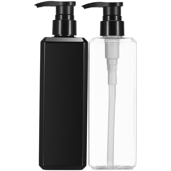 Pungan 2-Pack Refillable Shower Gel Dispenser Bottles, 500ml Pump Bottles for Shampoo, Lotion, Bathroom Countertop Containers