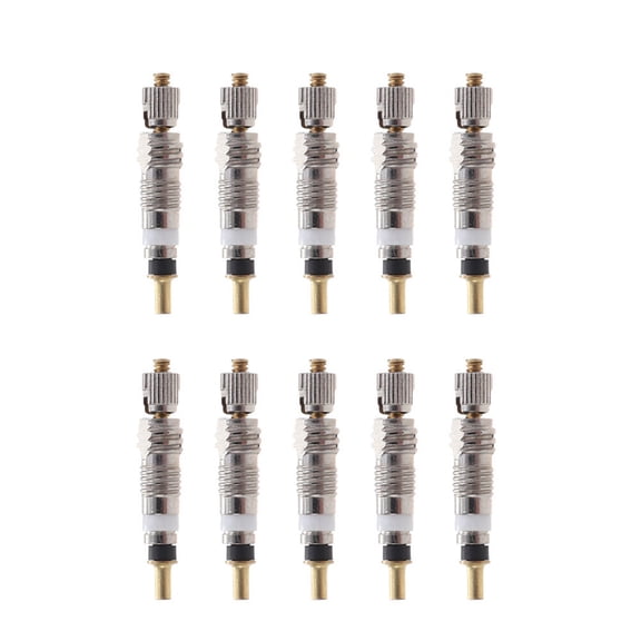 Pungan Tire Core 10Pcs Alloy Presta Caps, Replacement Tubeless Core for Road MTB Bike,0.98"X0.2"X0.2"