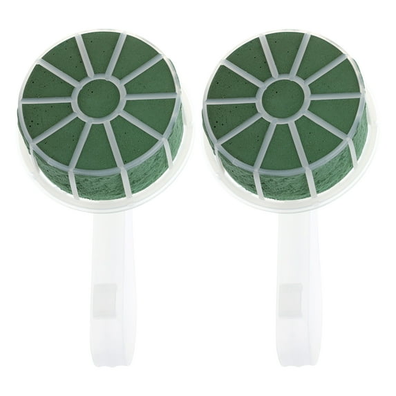Pungan Wedding Green Foam Bouquet Holders (2PCS) for Floral Arrangements & Decor,6.89"X3.74"X2.76"
