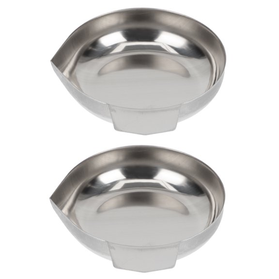 Pungan Weighing Tray 2Pcs Stainless Steel Weighing Pans - Narrow Spout for Powder & Gems,2.95"X2.56"X0.59"