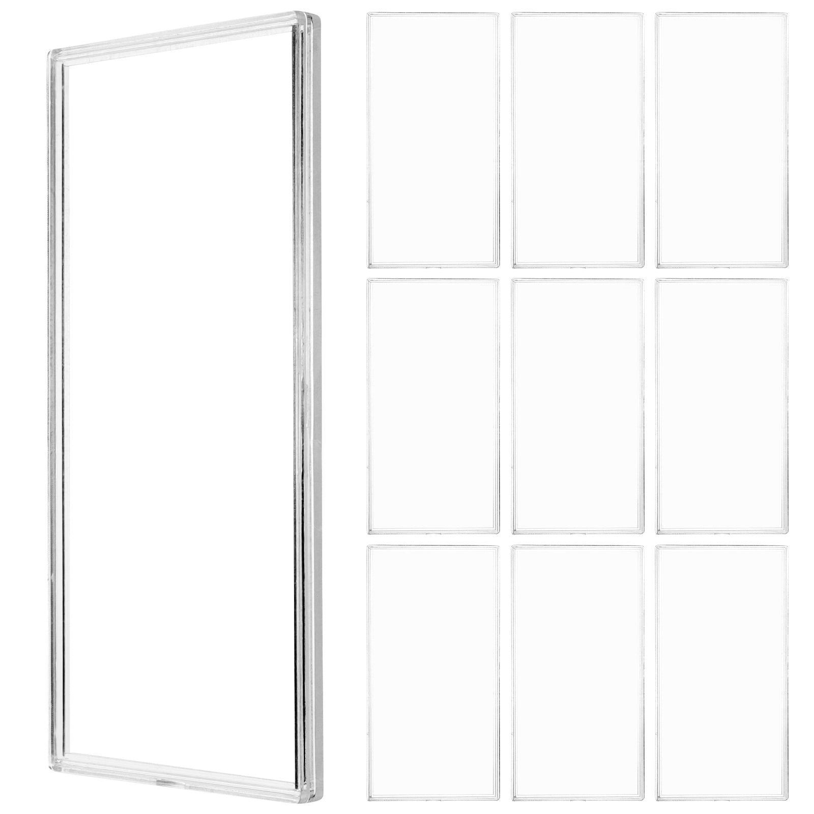 Pungan banknotes holder 10 Clear Plastic Dollar Bill Sleeves for Currency and Stamp Collecting,6.42"X3.27"X0.24"