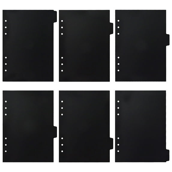 Pungan binder tabs NUOBESTY 6pcs 6 Ring Tab Dividers for A5 Notebook,8.66"X5.91"X0.04"