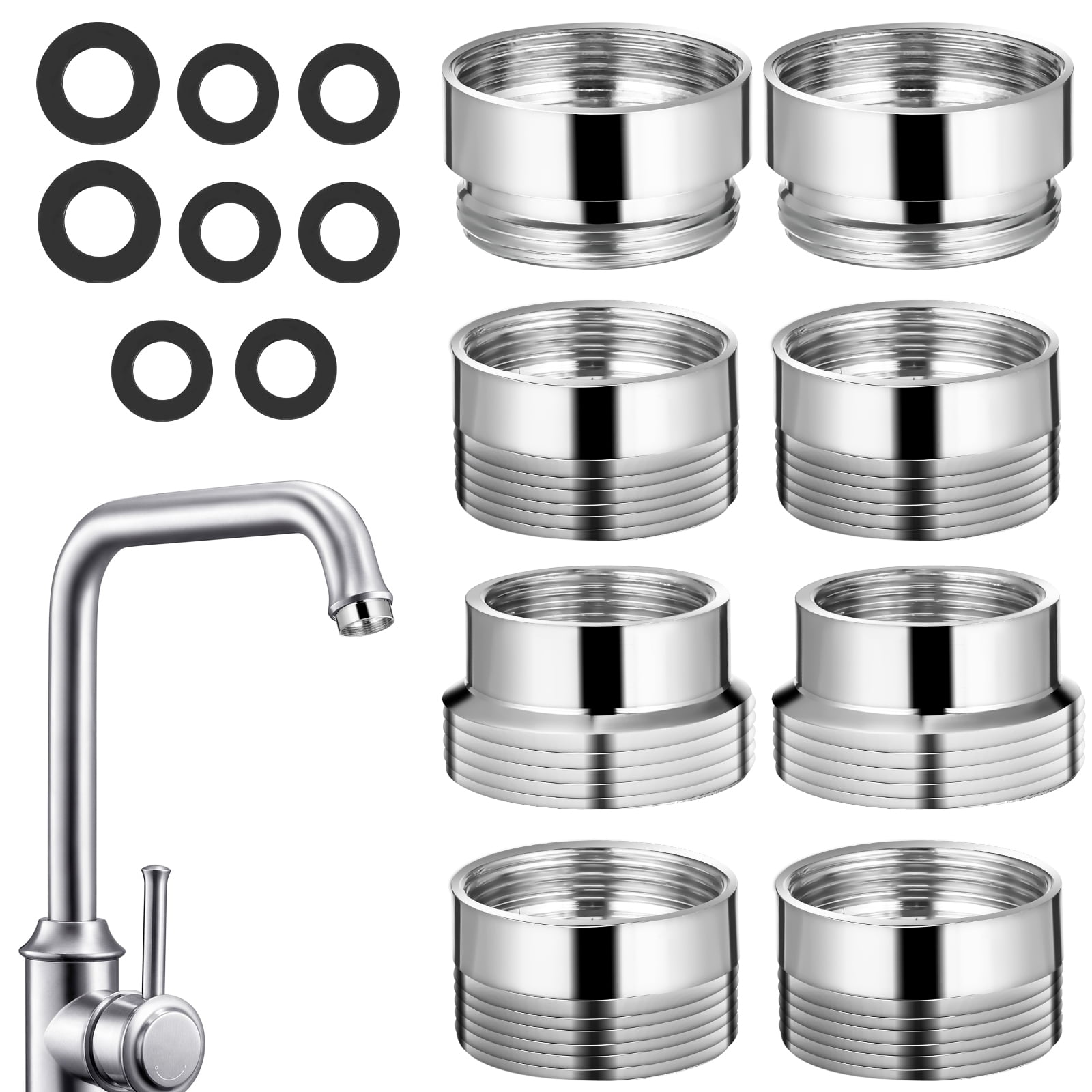 Pungan faucet adapter kit 8pcs Sink Faucet Adapters Kitchen Garden ...