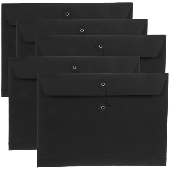 WRISTBIQUE file pockets File Storage Bags White School Supplies Simple Design 5Pcs