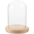 thumbnail image 1 of Pungan glass dome Clear Glass Bell Jar with Wooden Base for Home Decor and Preserved Flowers(5.31"X5.31"X3.94"), 1 of 10