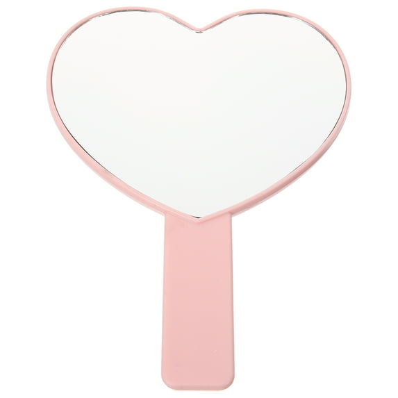 WRISTBIQUE Heart Shaped Mirror Pink Charming 1Set 7.1x4.9x0.3in