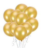 Pungan latex balloon 10pcs Round Matte Latex Balloons Decorative Balloons Birthday Wedding Party Decoration Supplies (Golden)(4.72"X2.36"(LxW))