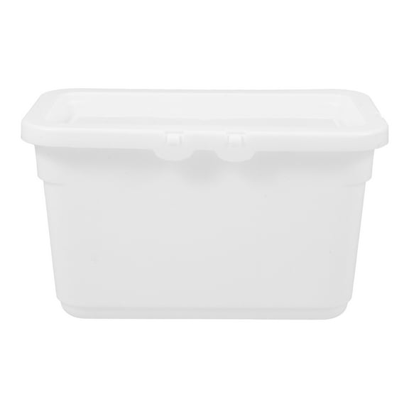 ELAYARD Laundry Powder and Dryer Sheet Organizer White Storage Box with Lid Large Capacity for Laundry Room