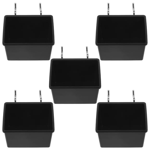 WRISTBIQUE Pegboard Organizers Pegboard Bins Black Iron 5Set 9.20X8.20X5.00Cm