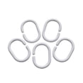 thumbnail image 1 of WRISTBIQUE 24-Pack White Plastic Shower Curtain Hooks for Bathroom Accessories, and Easy to Install, 1 of 6