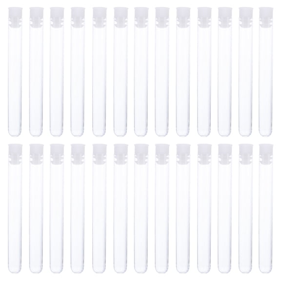Pungan plastic test tubes 100pcs Test Centrifuge Tubes Plastic Test Tubes Practical Test Tubes For Science,4.13"X0.47"X0.47"