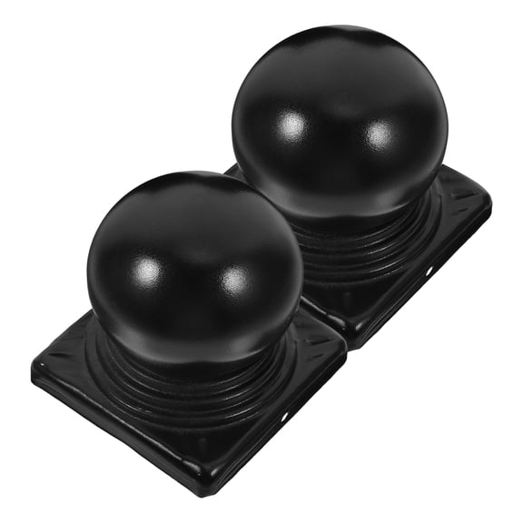 WRISTBIQUE 2Pcs Black Fence Caps with Sturdy Material for Garden Lawn Fence Replacement Finials