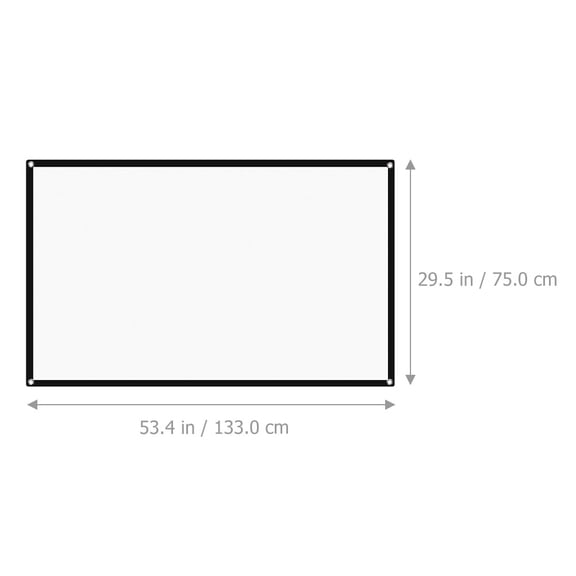 Pungan 60 Inch Portable Projector Screen for Indoor and Outdoor Use, Lightweight, Easy Setup, 53.15 x 29.92 Inches