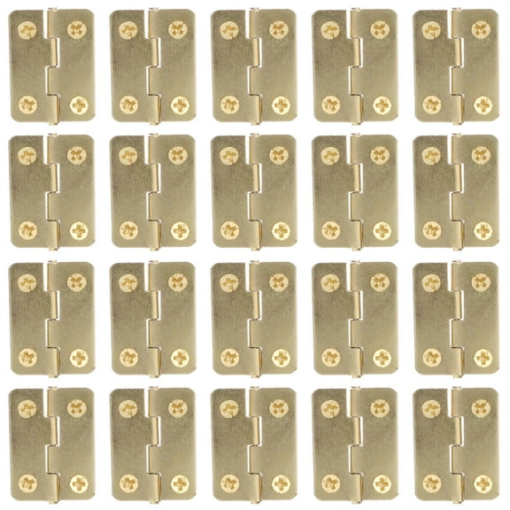 Pungan small hinges 20Pcs Folding Butt Hinges for Jewelry Box - Yellow,0.94"X0.71"X0.02"