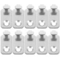 thumbnail image 1 of WRISTBIQUE Wall Mounted Hooks Hanging Picture Frame Hangers Silver Stainless Steel 10Pcs, 1 of 11