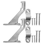 WRISTBIQUE Stairway Handrail Brackets Stainless Steel Homeowners 2 Sets 3.07X2.75X1.34In