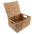 thumbnail image 1 of WRISTBIQUE Decorative Storage Basket Woven Basket Light Brown Straw 1Pack for Home, 1 of 10