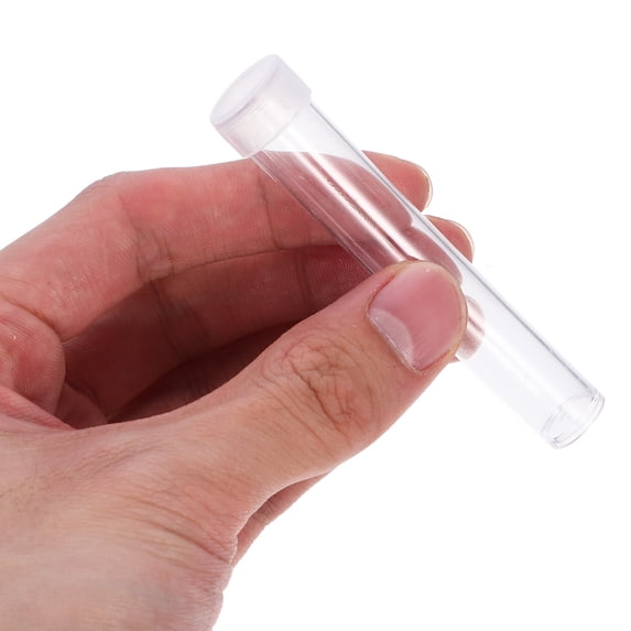 WRISTBIQUE Laboratory Test Tubes Clear Plastic 25 x 0.5 x 0.5 Inch for Science Experiments