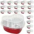 thumbnail image 1 of Pungan treat boxes Heart Shaped Aluminum Foil Baking Cups with Lids - 20pcs(3.39"X3.35"X1.18"), 1 of 10