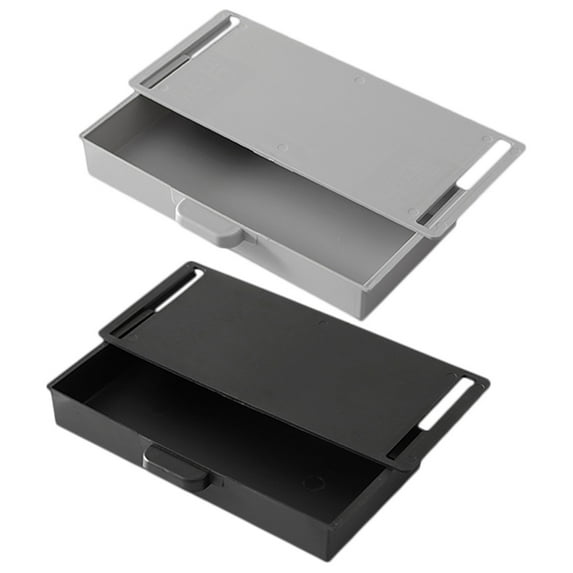 WRISTBIQUE Desk Organization Black Abs 2Pcs 9.24X4.13X1.38in
