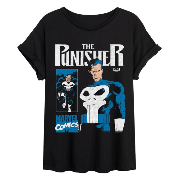 Punisher - Comic Cover - Juniors Oversized Graphic T-Shirt