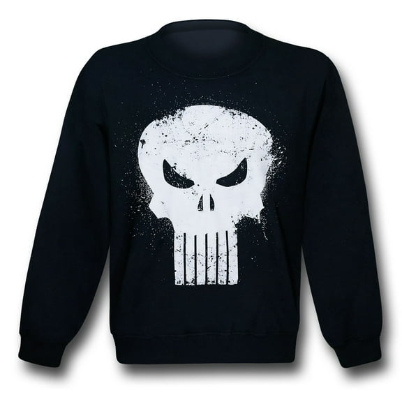 Punisher Distressed Symbol Sweatshirt-Men's Medium