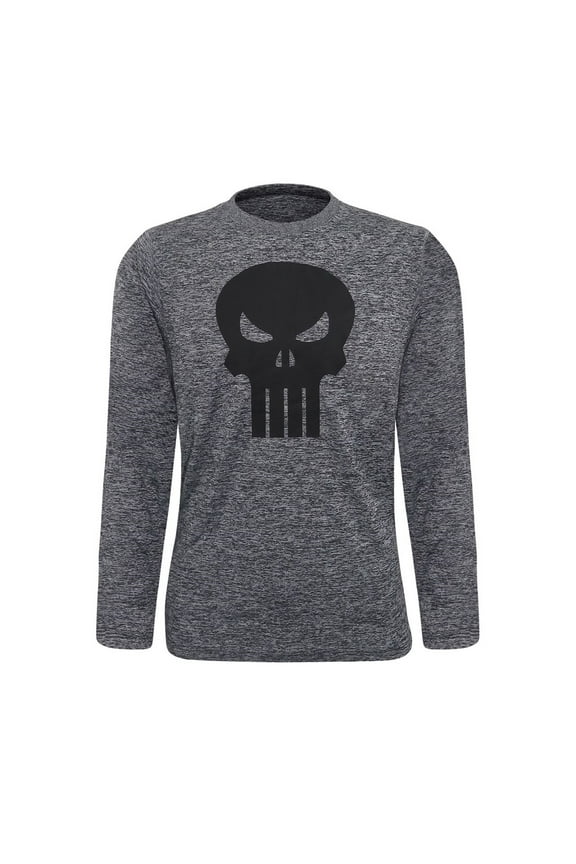 Heather Charcoal Men's Long Sleeve T-Shirt-Small