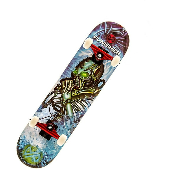 Punisher Skateboards Alien Rage 31.5" x 7.75" ABEC-7 Deep Conave Canadian Maple Complete Skateboard