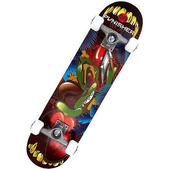 Punisher Skateboards Ranger 31.5" x 7.75" ABEC-7 Deep Conave Canadian Maple Complete Skateboard