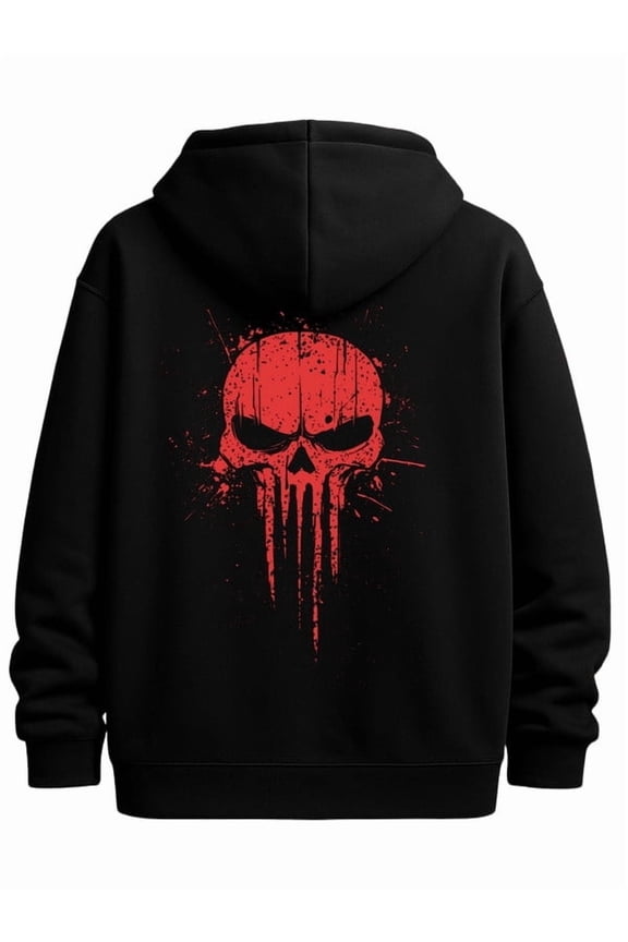 Punisher Skull Hoodie funny hoodies fire skeleton mens polyester black Comfortable for Casual Wear pullovers dames idk fire Unique Design Unisex Shirt Graphic tshirts