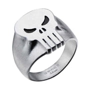Punisher Skull Symbol Stainless Steel Silver Ring-Size 10