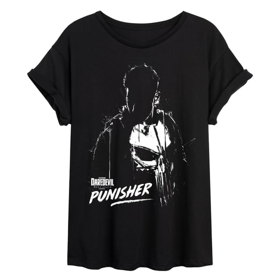 Punisher - The Punisher Silhouette - Juniors Oversized Graphic T-Shirt