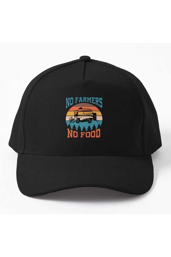 Punjab Farmers Support Baseball Hat, No Farmers No Food No Future Statement Design, Classic Cap
