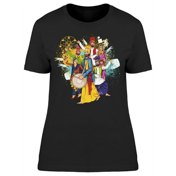 Punjabi Festival Vaisakhi T-Shirt Women -Image by Shutterstock Women T-Shirt, Female 3X-Large