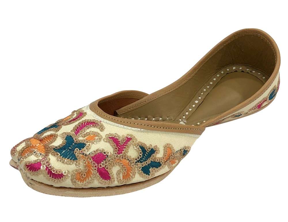 Punjabi Jutti For Ladies Multi Designer Stylish Shoes Mojari Flat